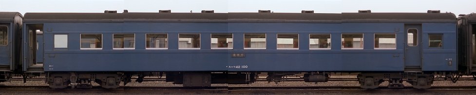 スハフ42 100 (1985年 2月 8日 出雲市駅)