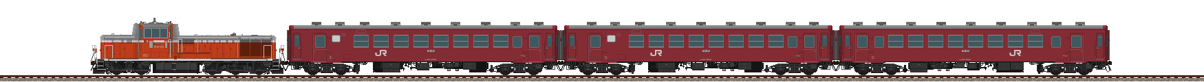 DE10が牽引する50系客車普通列車(2013/6/8･50系客車修正更新)
