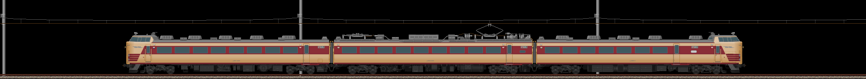 485系特急形電車･鹿児島総合車両所Dk9編成風