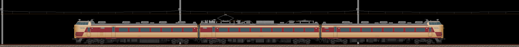 485系特急形電車･鹿児島総合車両所Dk9編成風